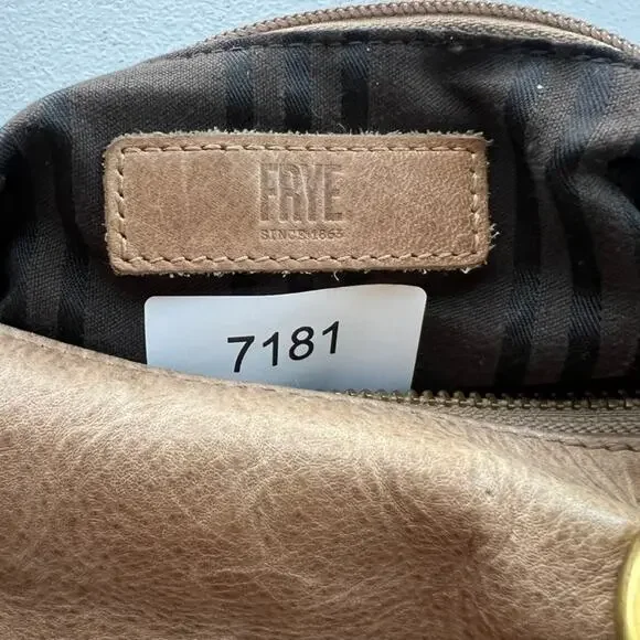 Frye melissa Bag Womens Brown Leather Crossbody/ Shoulder Lined Detachable Strap